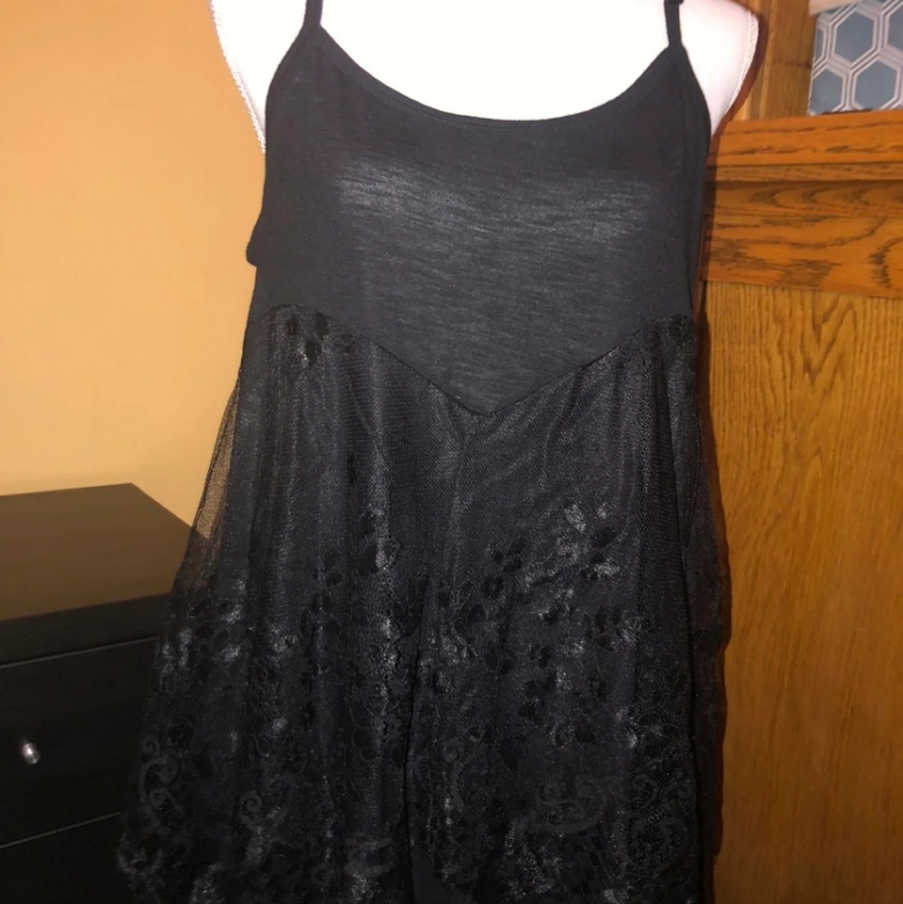 Torrid Black Lace Tank Top 1X